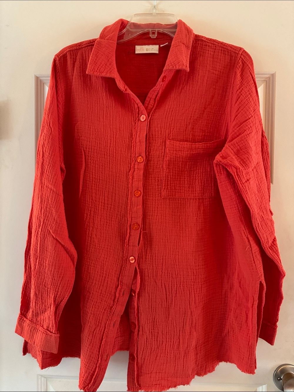 Belle by Kim Gravel | Gauze | Coral | Button-Up Women’s Shirt